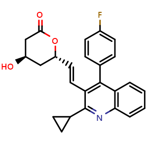 Chemical structure of Pitavastatin lactone , CAS 141750-63-2, AChemBlock Y230448