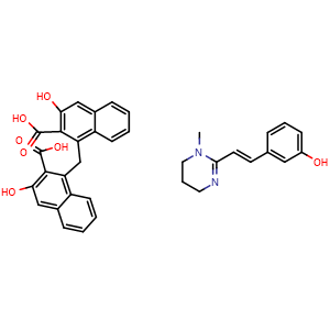 Chemical structure of Oxantel Pamoate , CAS 68813-55-8, AChemBlock Y230458