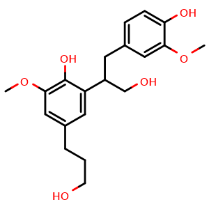 Chemical structure of Tetrahydrodehydrodiconiferyl alcohol , CAS 5234-70-8, AChemBlock Y230464