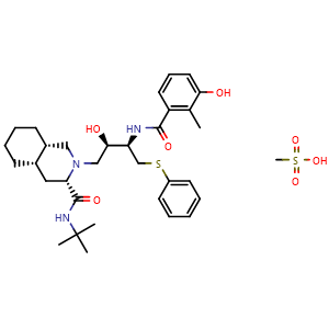 Chemical structure of Nelfinavir Mesylate , CAS 159989-65-8, AChemBlock Y230475