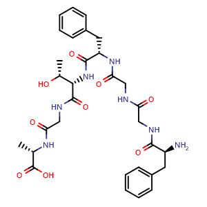 Chemical structure of Nociceptin (1-7) acetate , CAS 178249-42-8, AChemBlock Y230509