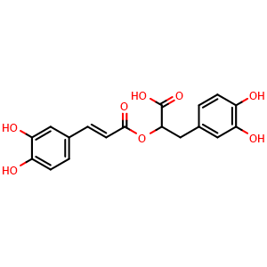 Chemical structure of Rosmarinate acid , CAS 537-15-5, AChemBlock Y230513