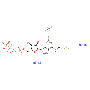 Chemical structure of cangrelor tetrasodium , CAS 163706-36-3, AChemBlock Y230526