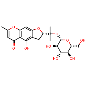 Chemical structure of Visamminol-3'-O- glucoside , CAS 2254096-98-3, AChemBlock Y230548