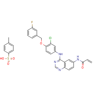 Chemical structure of Allitinib tosylate , CAS 1050500-29-2, AChemBlock Y230556