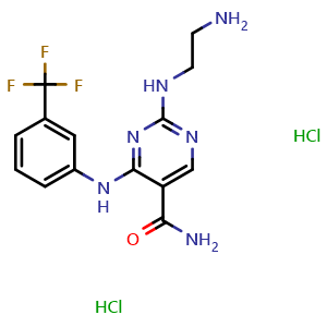 Chemical structure of Syk Inhibitor II hydrochloride , CAS 227449-73-2, AChemBlock Y230569