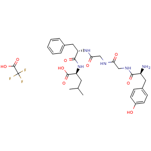 Chemical structure of [Leu5]-Enkephalin TFA , CAS 73563-78-7, AChemBlock Y230578