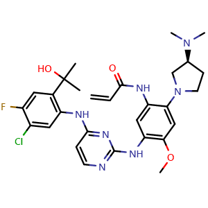 Chemical structure of (S)-Sunvozertinib , CAS 2370013-49-1, AChemBlock Y230586