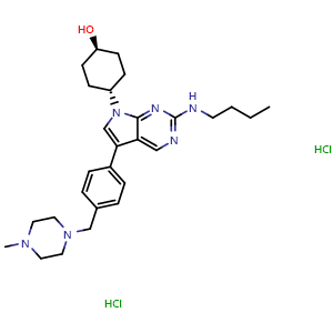 Chemical structure of UNC2025 2 hydrochloride , AChemBlock Y230590