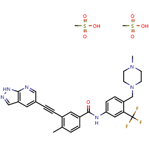 Chemical structure of Olverembatinib dimesylate , CAS 1421783-64-3, AChemBlock Y230607