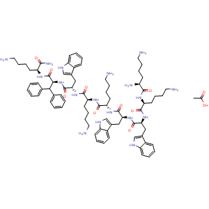 Chemical structure of LTX315 acetate , AChemBlock Y230628