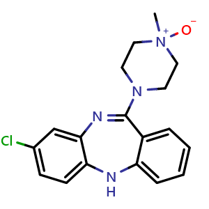 Chemical structure of Clozapine n-oxide , CAS 34233-69-7, AChemBlock Y230629
