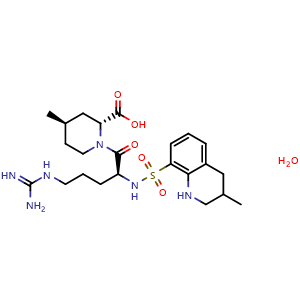 Chemical structure of Argatroban Monohydrate , CAS 141396-28-3, AChemBlock Y230648