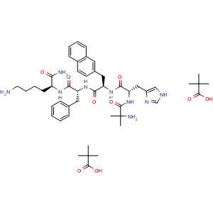 Chemical structure of Ipamorelin 2 Pivalic acid , AChemBlock Y230650