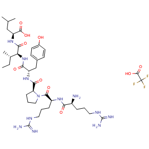 Chemical structure of Neurotensin(8-13) 3TFA , CAS 2952825-79-3, AChemBlock Y230651
