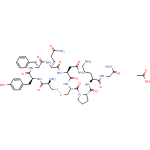 Chemical structure of Ornipressin Acetate , CAS 914453-98-8, AChemBlock Y230653
