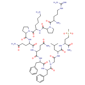 Chemical structure of [Sar9,Met(O2)11]-Substance P , CAS 110880-55-2, AChemBlock Y230655