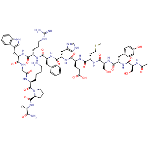 Chemical structure of Alfa-Melanocyte Stimulating Hormone , CAS 581-05-5, AChemBlock Y230656