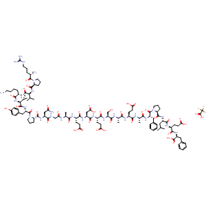 Chemical structure of Adrenocorticotropic Hormone (ACTH) (18-39), human TFA , CAS 73724-75-1, AChemBlock Y230657
