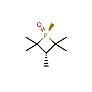 Chemical structure of cis-1,2,2,3,4,4-hexamethyl-1phosphetane 1-oxide , CAS 33530-51-7, AChemBlock Y230676