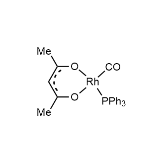 Chemical structure of Acetylacetonatocarbonyltriphenylphosphinerhodium(I) , CAS 25470-96-6, AChemBlock Y230681