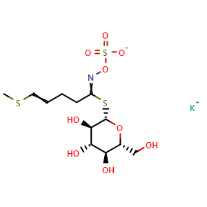 Chemical structure of Glucoraphasatin potassium salt , CAS 245550-64-5, AChemBlock Y230690