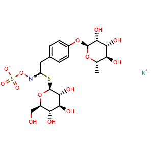 Chemical structure of Glucomoringin potassium salt , CAS 316165-49-8, AChemBlock Y230692