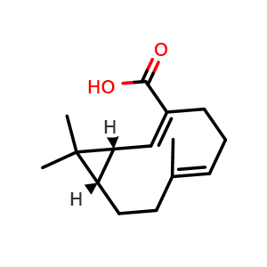 Chemical structure of Volvalerenic acid A , CAS 1247014-34-1, AChemBlock Y230707