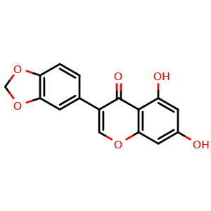 Chemical structure of 5-Hydroxypseudobaptigenin , CAS 40624-03-1, AChemBlock Y230713