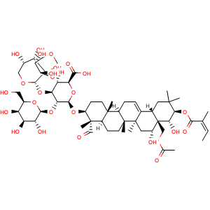 Chemical structure of Theasaponin E2 , CAS 220114-30-7, AChemBlock Y230718