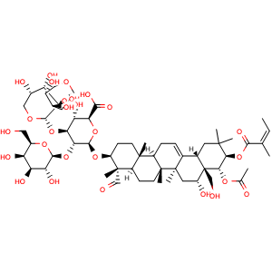 Chemical structure of Theasaponin E1 , CAS 220114-28-3, AChemBlock Y230719