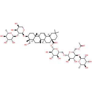Chemical structure of Kizuta saponin K11 , CAS 97240-03-4, AChemBlock Y230720
