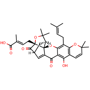 Chemical structure of Isomorellic acid , CAS 5262-69-1, AChemBlock Y230724