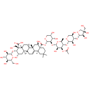 Chemical structure of 3''-O-acetyl-platyconic acid A , CAS 1256935-28-0, AChemBlock Y230727