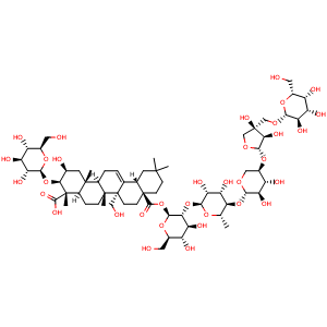 Chemical structure of Polygalasaponin XLIX , CAS 1033593-12-2, AChemBlock Y230734