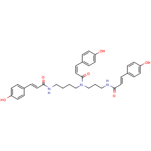 Chemical structure of Safflospermidine A , CAS 1111082-13-3, AChemBlock Y230743