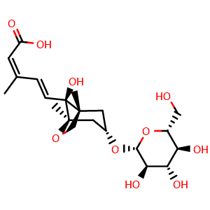 Chemical structure of Dihydrophaseic acid 4'-O-beta-D-glucopyranoside , CAS 78914-56-4, AChemBlock Y230762