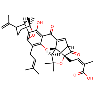 Chemical structure of Epigambogellic acid , CAS 1352191-85-5, AChemBlock Y230765