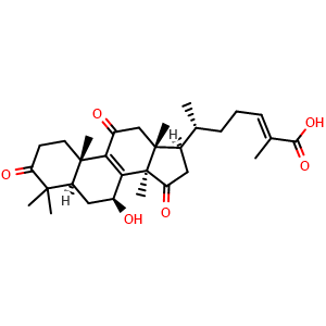 Chemical structure of Ganoderic acid GS-1 , CAS 1206781-64-7, AChemBlock Y230775