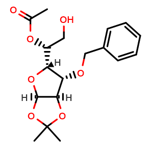 (R)-1-((3aR,5R,6S,6aR)-6-(benzyloxy)-2,2-dimethyltetrahydrofuro[2,3-d][1,3]dioxol-5-yl)-2-hydroxyethyl acetate