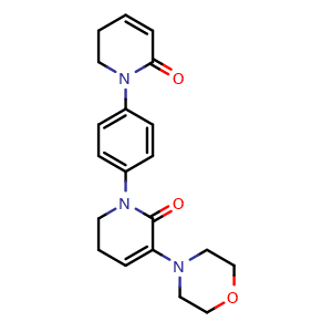 Chemical structure of 1-[4-(5,6-Dihydro-2-oxo-1(2H)-pyridinyl)phenyl]-5,6-dihydro-3-(4-morpholinyl)-2(1H)-pyridinone , CAS 2361025-73-0, AChemBlock Y230825