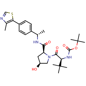 tert-butyl ((S)-1-((2S,4S)-4-hydroxy-2-(((S)-1-(4-(4-methylthiazol-5-yl)phenyl)ethyl)carbamoyl)-pyrrolidin-1-yl)-3,3-dimethyl-1-oxobutan-2-yl)carbamate