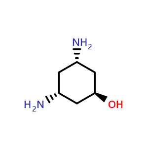 Chemical structure of (1r,3R,5S)-3,5-diaminocyclohexan-1-ol , CAS 799269-33-3, AChemBlock Y230891