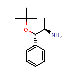 Chemical structure of (1S,2R)-1-(tert-butoxy)-1-phenylpropan-2-amine , CAS 1821725-30-7, AChemBlock Y230897
