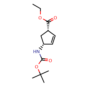 (1S,4R)-ethyl 4-(tert-butoxycarbonylamino)cyclopent-2-enecarboxylate
