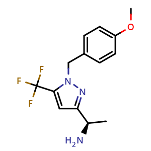 (R)-1-(1-(4-methoxybenzyl)-5-(trifluoromethyl)-1H-pyrazol-3-yl)ethan-1-amine