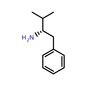 Chemical structure of (S)-3-methyl-1-phenylbutan-2-amine , CAS 97589-56-5, AChemBlock Y230963