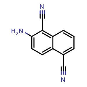 Chemical structure of 1,5-Dicyano-naphthalin , CAS 13554-71-7, AChemBlock Y231010