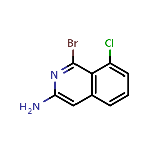 1-Bromo-8-chloro-3-isoquinolinamine