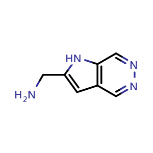 Chemical structure of 1H-Pyrrolo[2,3-d]pyridazine-2-methanamine , CAS 1532139-78-8, AChemBlock Y231033
